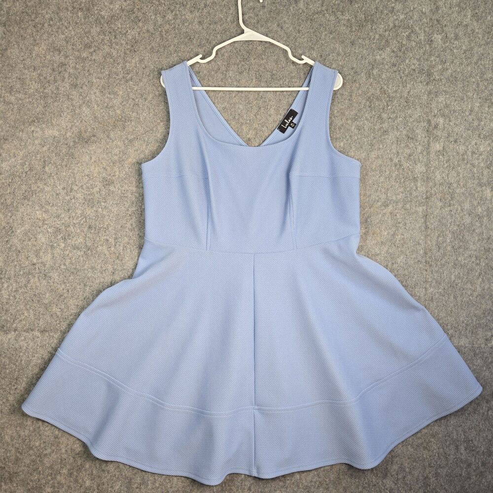 Lulus Home Before Daylight Dress Womens Plus 2X Periwinkle Skater Tennis Preppy